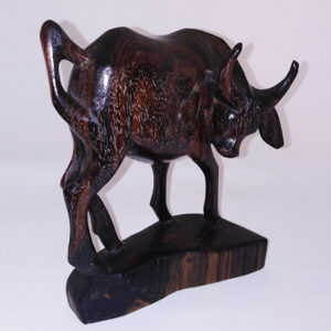Vintage Wood Carving Cow 牛木雕