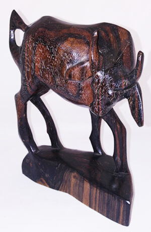 Vintage Wood Carving Cow 牛木雕 - Image 2