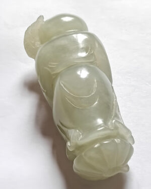 Chinese Jade Carving 玉童持荷 - Image 6