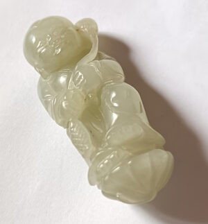 Chinese Jade Carving 玉童持荷 - Image 4